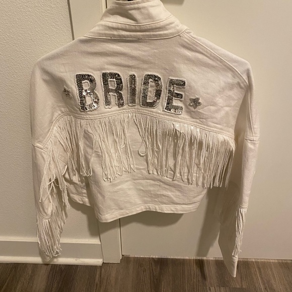 🔥host pick🔥 Like new condition “bride” jean jacket - Picture 2 of 6
